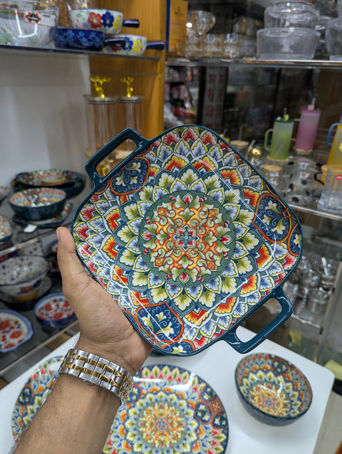Turkish Ceramic Serving Dish Set | Premium Decorative Dinnerware for Home & Dining
