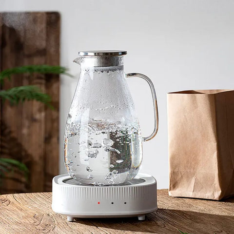 2600ml high borosilicate crystal glass water jug with lid