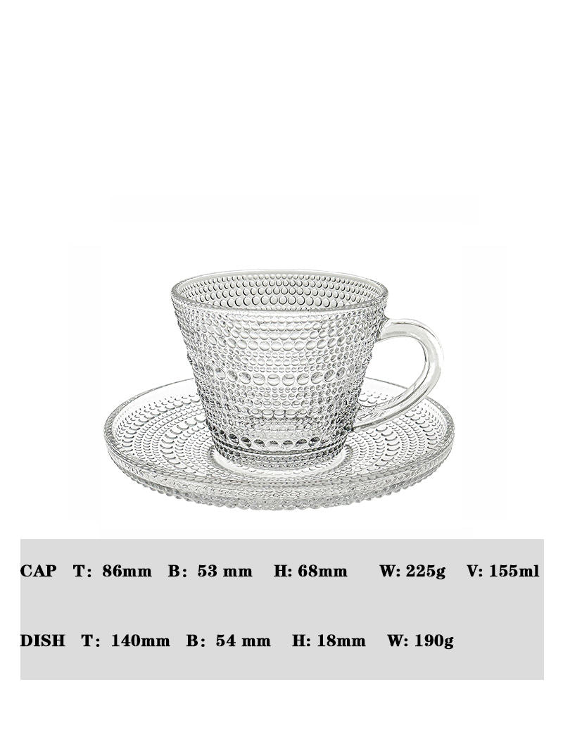 New Modern Clear Glass Mug Set – 6pcs 