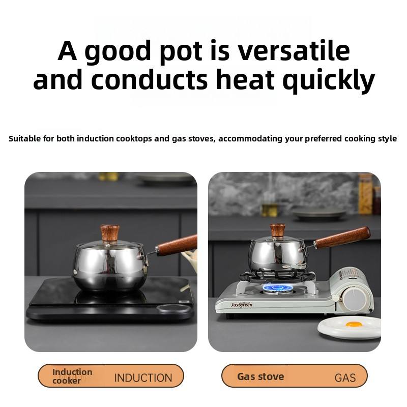 Modern anti-splash stainless steel cooking pot for kitchen