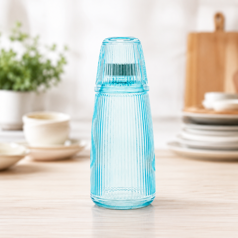 1300ml High Borosilicate Glass Water Bottle with Cup Lid | Heat-Resistant Juice, Tea & Water Bottle