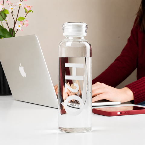 Durable glass hydration bottle for daily use