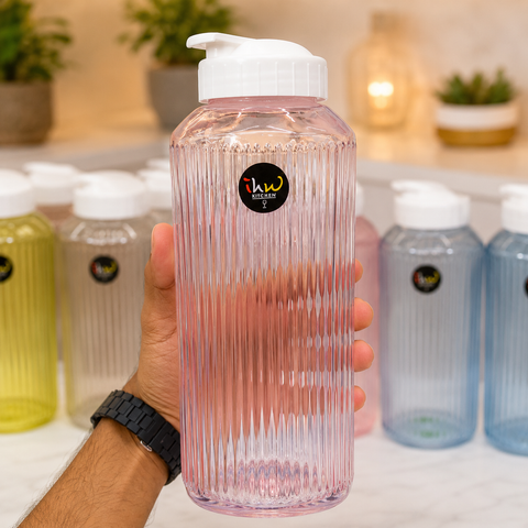 Premium reusable glass water bottle with leak-proof lid