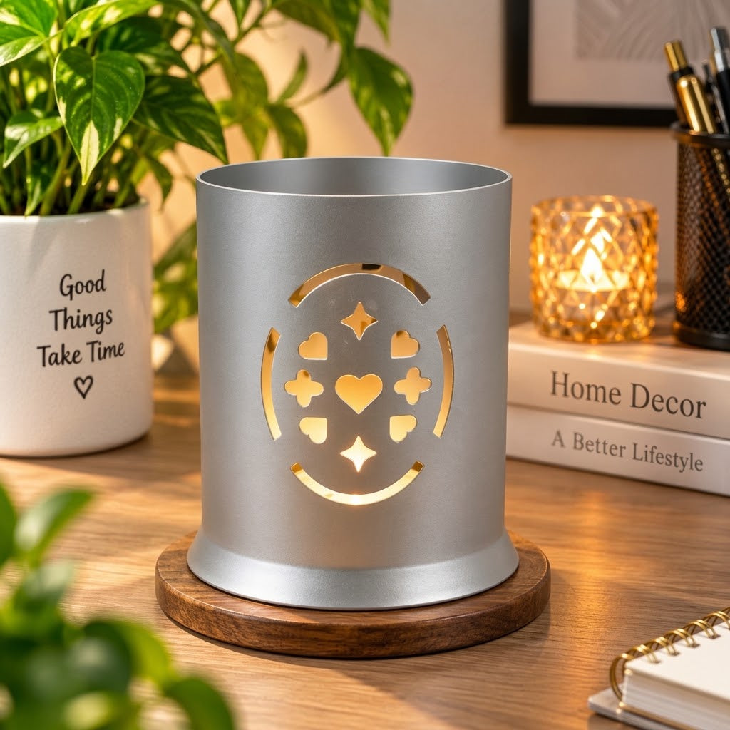 Stainless Steel Spoon Holder | Silver Kitchen Countertop Utensil & Cutlery Stand