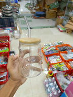 Environmentally Friendly Borosilicate Glass Cup – With Lid &amp; Straw