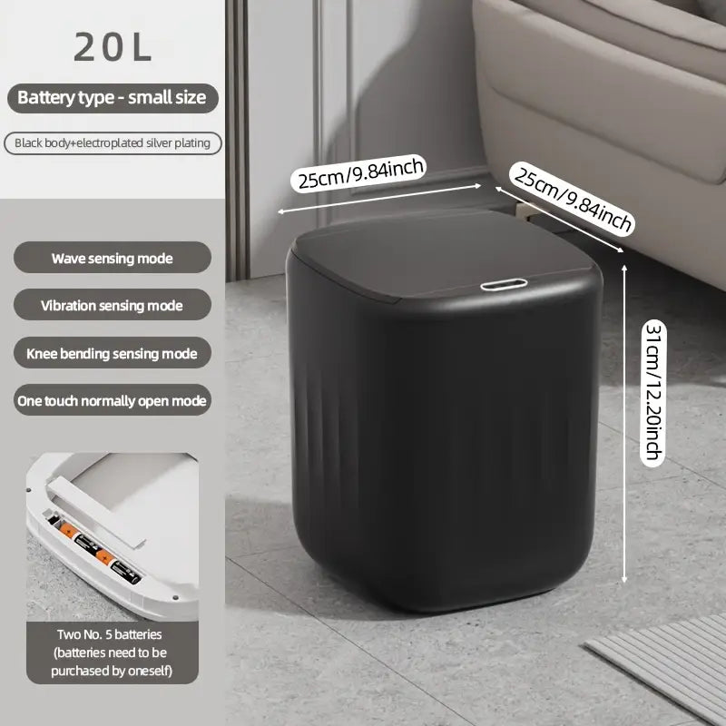 Smart Charging Bathroom Trash Can – Automatic Sensor Garbage Bin (Large Capacity)