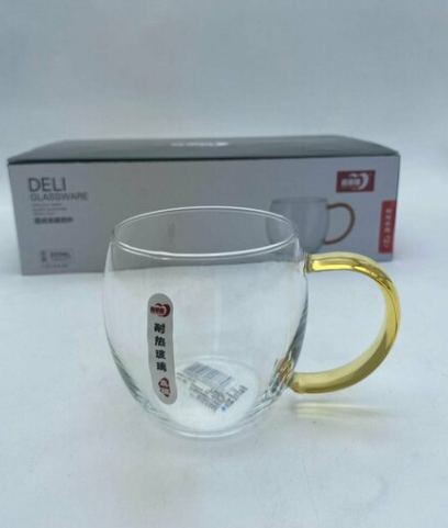 Green Apple Borosilicate Heat Resistant Transparent Glass Cup