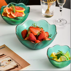 Crystal Glass Dessert &amp; Cereal Bowl Set – 3 Pcs