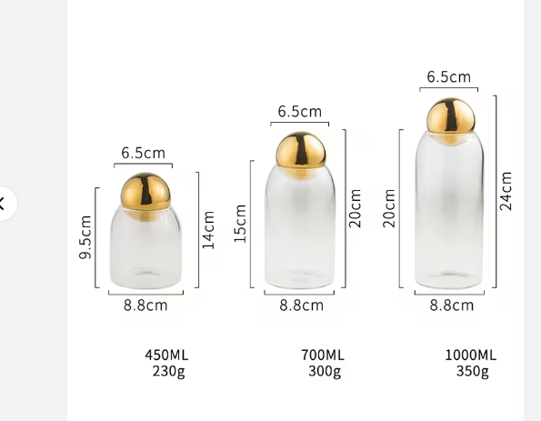 Multifunctional Borosilicate Glass Storage Jar