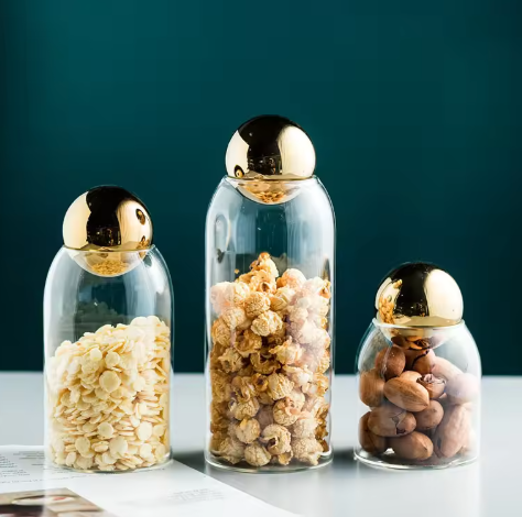 Multifunctional Borosilicate Glass Storage Jar