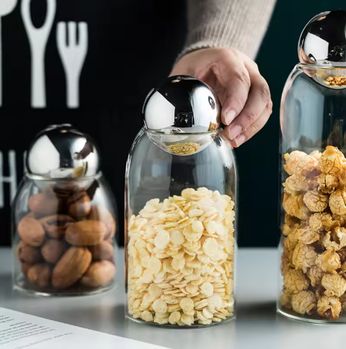 Multifunctional Borosilicate Glass Storage Jar