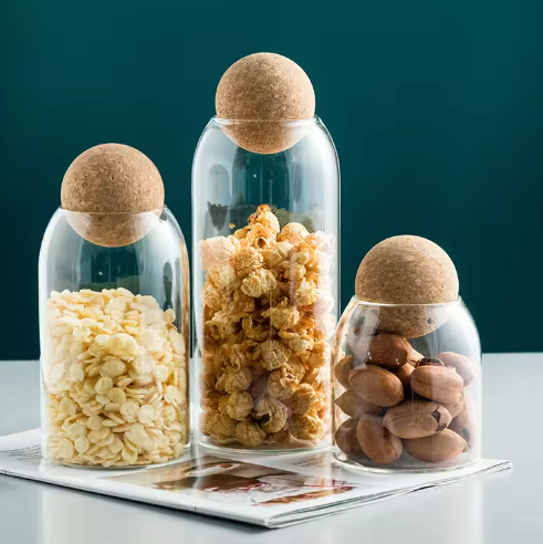 Multifunctional Borosilicate Glass Storage Jar