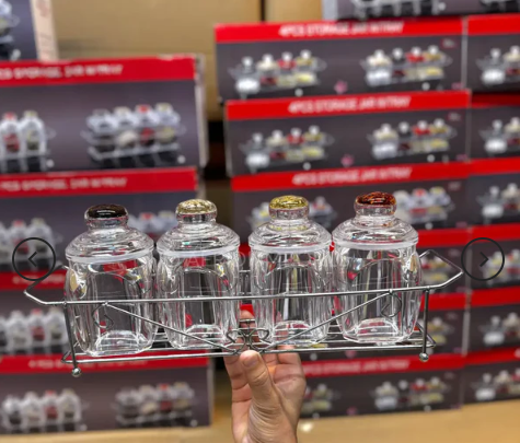 4-Piece Acrylic Spice Jar Set