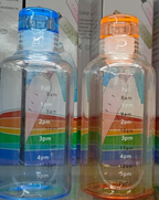 Glass Customize Borosilicate Fitness Water Bottle – With Time Stamp &amp; Glass Lid