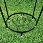 Multi- 5 Layer Black Metal Kitchen Corner Pot Rack Kitchen Islands & Carts Tiered Pot Rack for Efficient Cabinet Organization