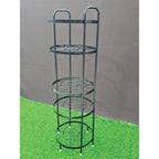 Multi- 5 Layer Black Metal Kitchen Corner Pot Rack Kitchen Islands & Carts Tiered Pot Rack for Efficient Cabinet Organization