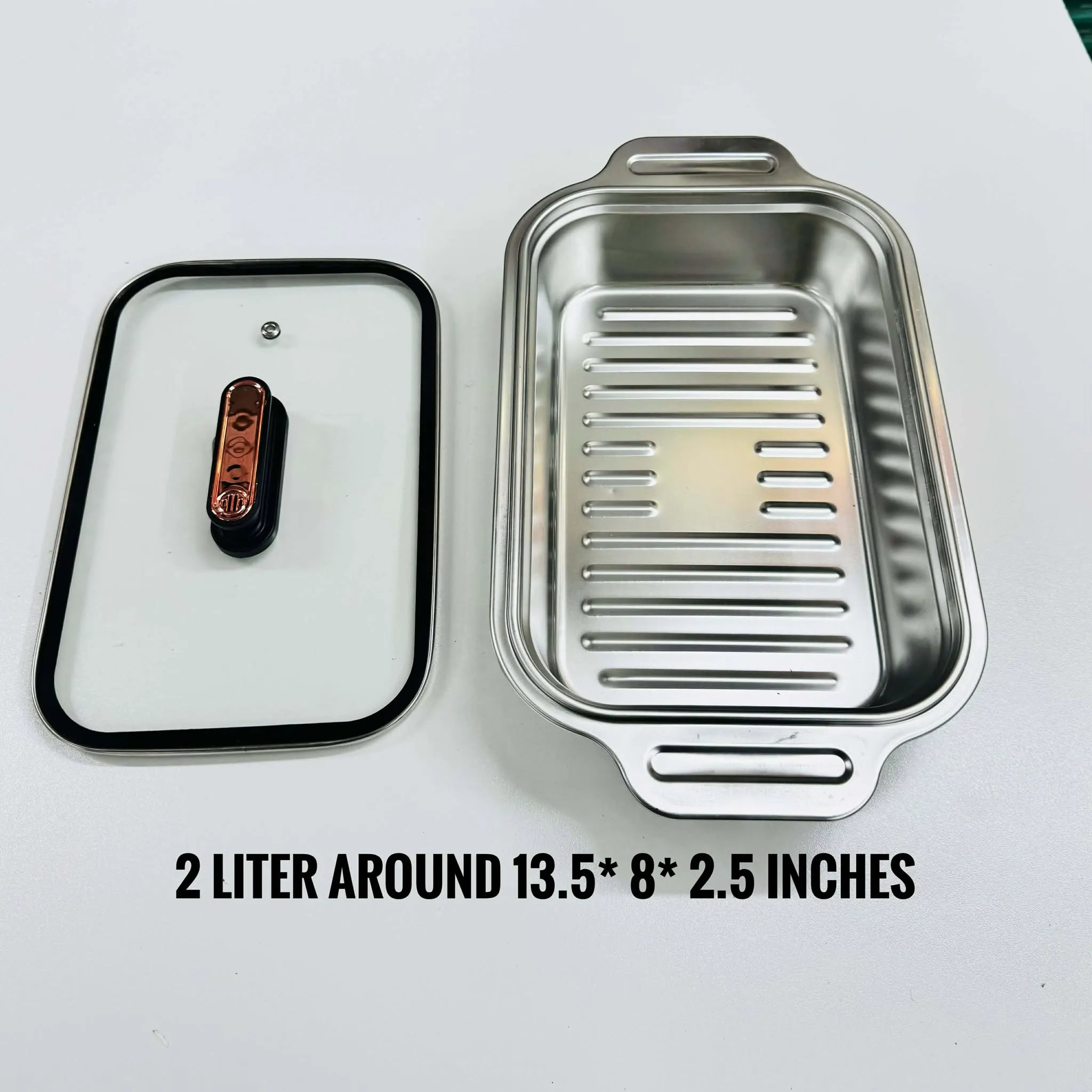 304 Stainless Steel Rectangle Baking Pan Food Tray for Home Kitchen for Restaurant Use (Flat)