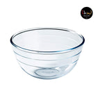 Premium High Borosilicate Glass Salad Bowl – Heat Resistant Microwave Safe Transparent Serving Bowl