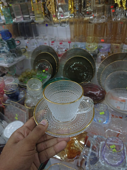 New Modern Clear Glass Mug Set – 6pcs&nbsp;