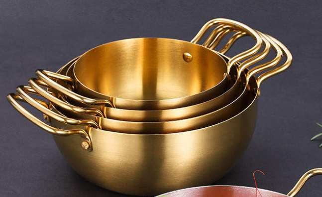 High-Quality Korean Style Double Golden Ear Mini Hot Pot – Thickened Stainless Steel