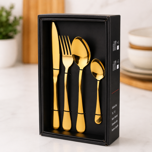 24 Piece Stainless Steel Cutlery Set with Gift Box