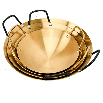 
28cm stainless steel wok with double side handles