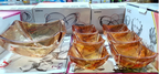 7 Pcs Custom Decorative Clear Glass Dish Set-