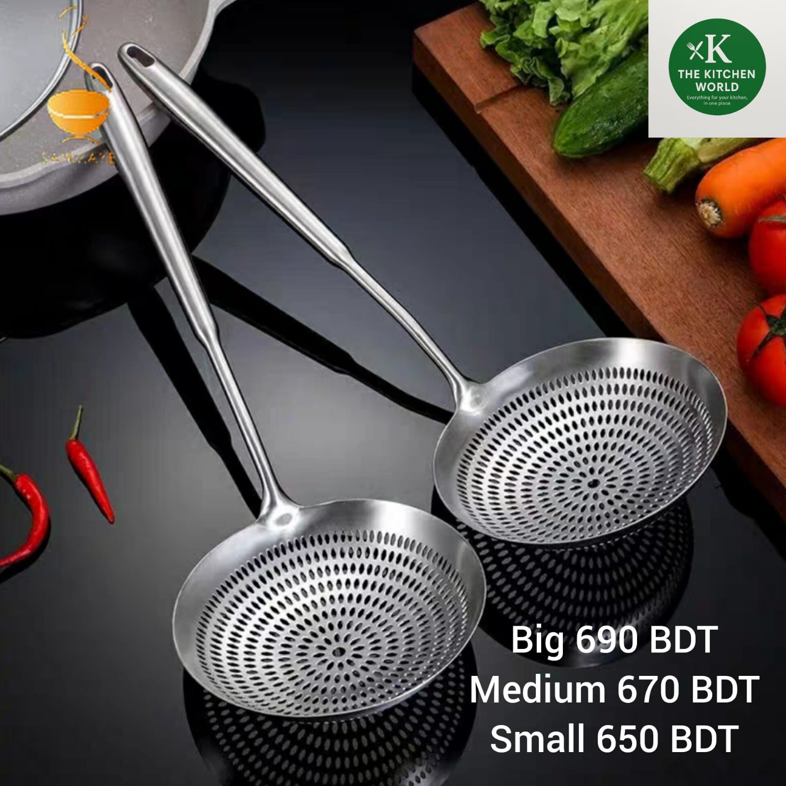 304 Stainless Steel Slotted Spoon / Skimmer Ladle – Kitchen Tool&nbsp;