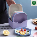 Small Snacks &amp; Fruit Plate – Deep Square Plastic Tableware