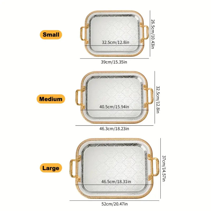 Shubin Tray custom creative shaped stainless steel storage trays ornament soft decoration sample room light luxury