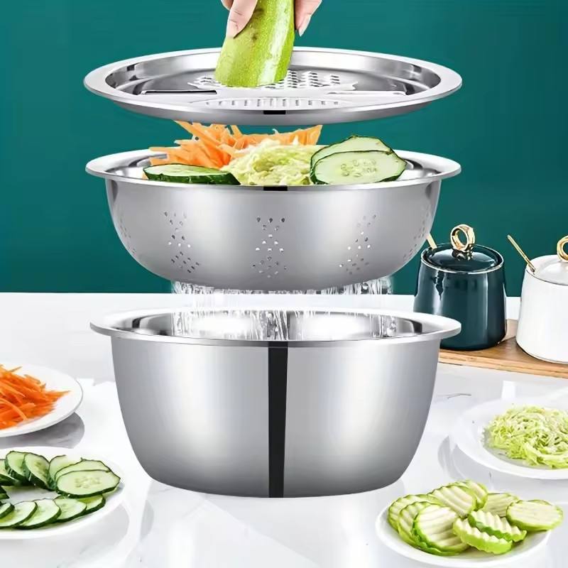 
3-in-1 Stainless Steel Vegetable Preparation Tool Set