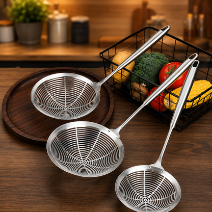 304 Stainless Steel Dumpling Strainer Spoon with Double Hook