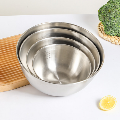 304 Stainless Steel Mixing Bowl with Measuring Scale