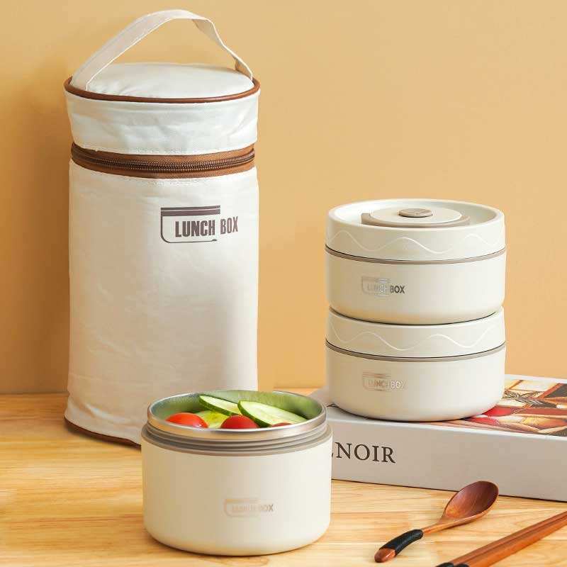 304 stainless steel kids bento lunch box with 3 compartments