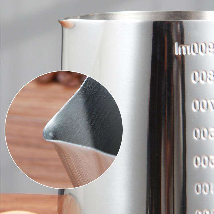 
350ml Stainless Steel Coffee Milk Jug
600ml Milk Frothing Pitcher for Coffee Machines