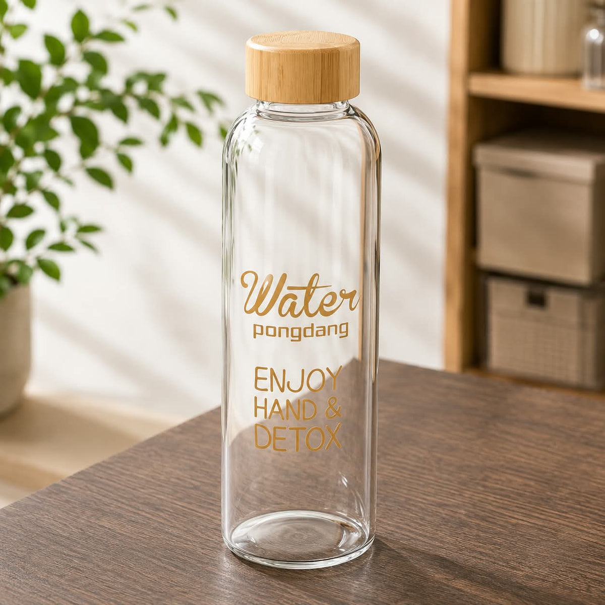 1 Liter (1000ml) Borosilicate Glass Bottle, Heat Resistant Transparent Water Bottle for Hot and Cold Beverages.