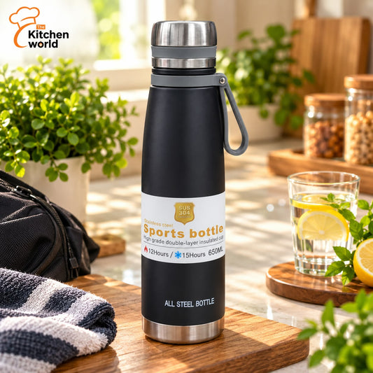 500ml stainless steel vacuum bottle with a compact design for carrying beverages to work, school, travel, and outdoor activities.