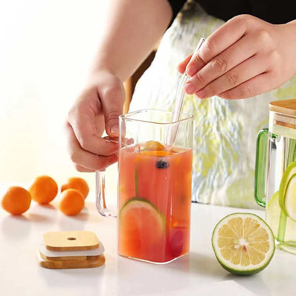 400ml transparent glass mug for coffee tea and juice
