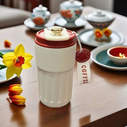 450ml reusable stainless steel smart travel mug
