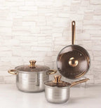 12 Pcs Stainless Steel Cookware Set with Lid