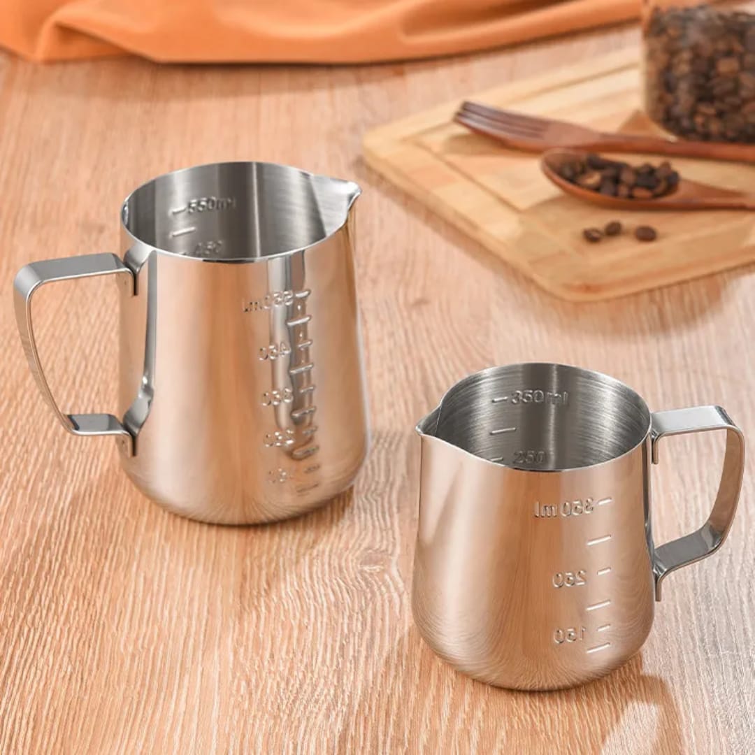 
Stainless Steel Milk Pitcher for Espresso and Cappuccino