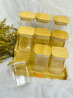 JR Glass Airtight Food Storage Canister – Multiple Sizes Clear Glass Jar with Bamboo Lid