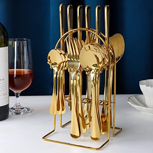 24-Piece Stainless Steel Silverware Set – Rose Gold