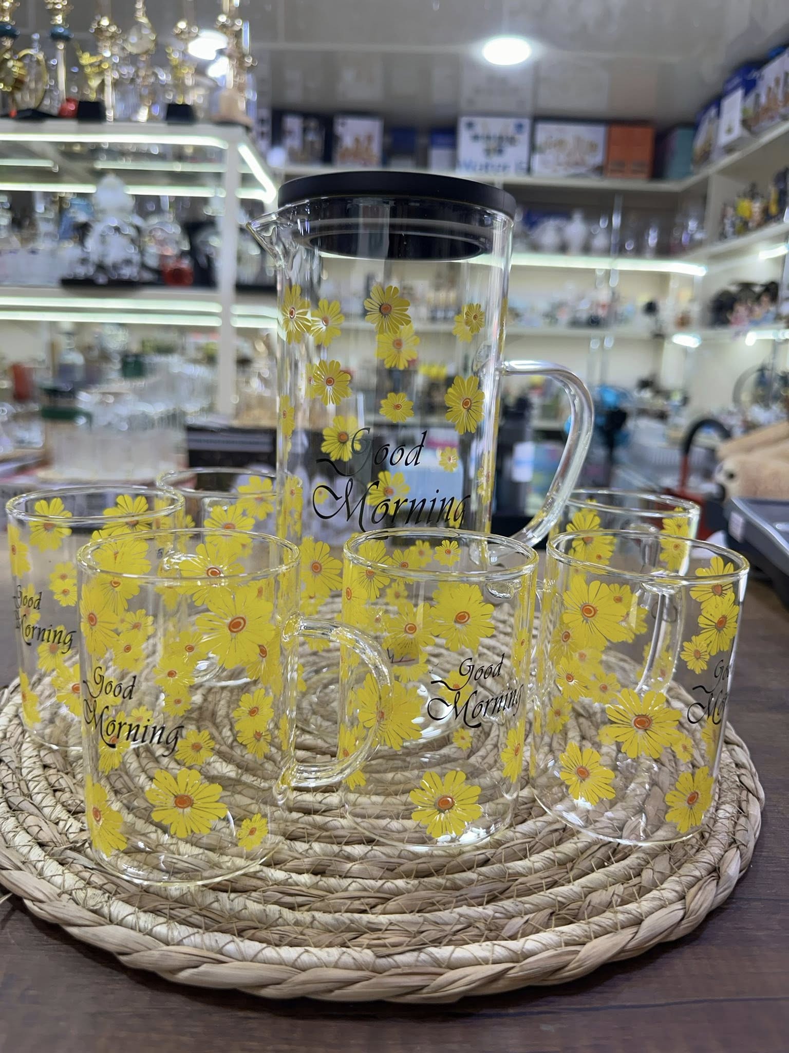 7 Pcs Borosilicate Glass Water &amp; Juice Jug Set – FT1460