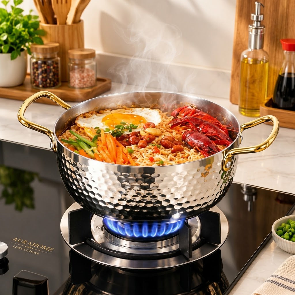 Granite Coated Stainless Steel Casserole | Nonstick Cooking Pot for Rice, Curry & Soup | The Kitchen World