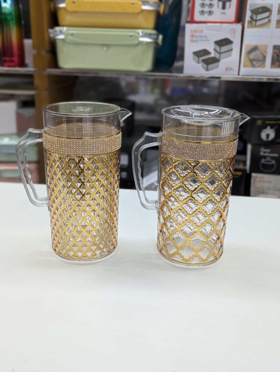 2 Litter Fiber Water Jug Large Capacity Serving Pitcher for Home & Office