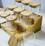 JR Glass Airtight Food Storage Canister – Multiple Sizes Clear Glass Jar with Bamboo Lid