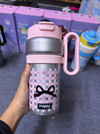"Happy" & "Free" 900ml Vacuum Thermos - Double-Wall Insulated Stainless Steel Bottle