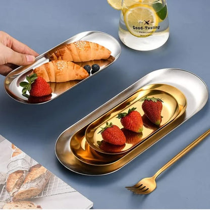 3-Piece Metal Serving Tray Set