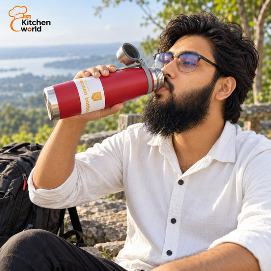 650ml stainless steel vacuum bottle with a portable design for everyday hydration, work, school, travel, and outdoor activities.